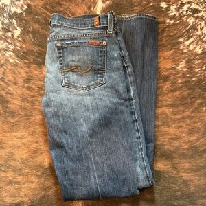 7 For All Mankind Straight Jeans in Classic Blue